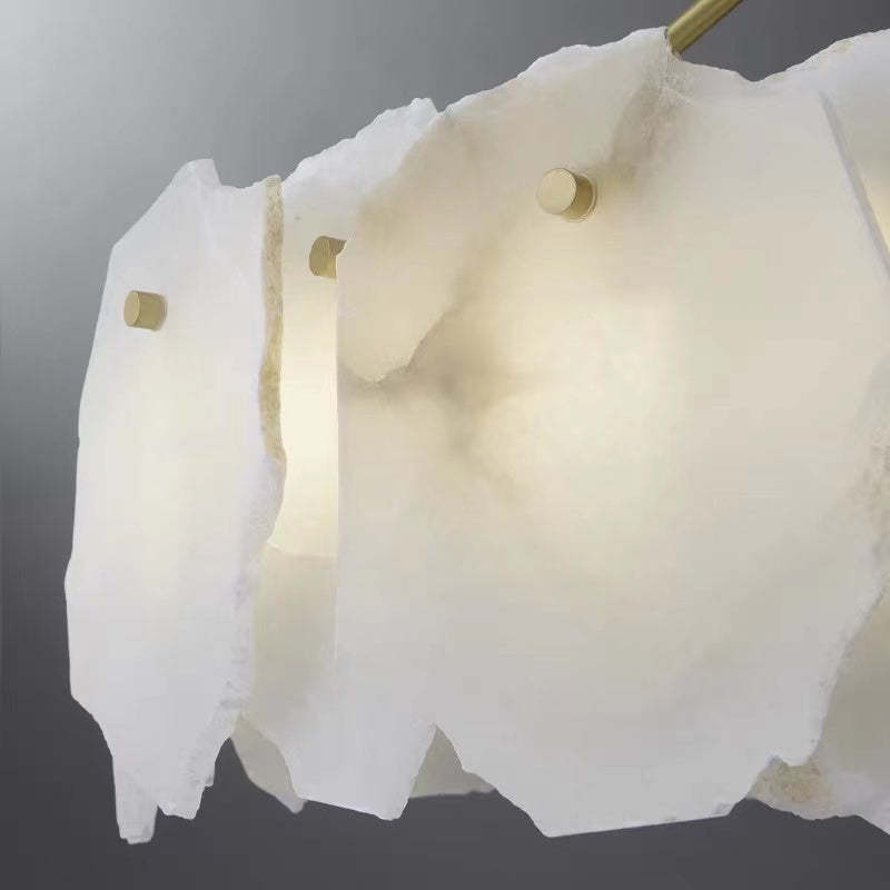 Kristy Moderna LED Lampada a Sospensione Metallo Marmo Oro Rotondo Soggiorno/Camera da Letto
