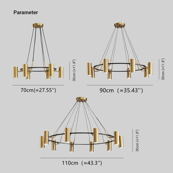 Arisha Design LED Lampade a Sospensione Oro Metallo Camera da Letto