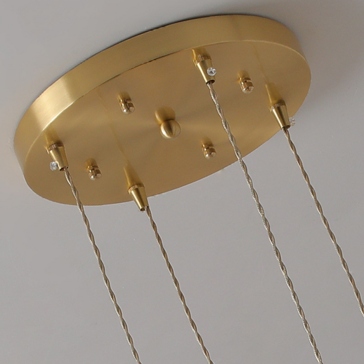 Valentina Mordeno LED Lux Lampadario Oro Metallo Soggiorno