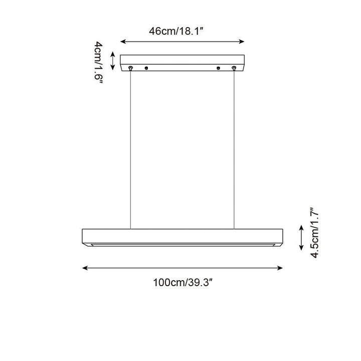 Imiror Lampada a Sospensione Lineare Minimalista Travertino