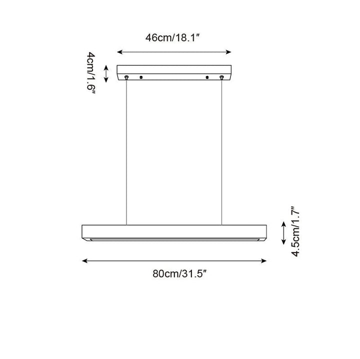 Imiror Lampada a Sospensione Lineare Minimalista Travertino
