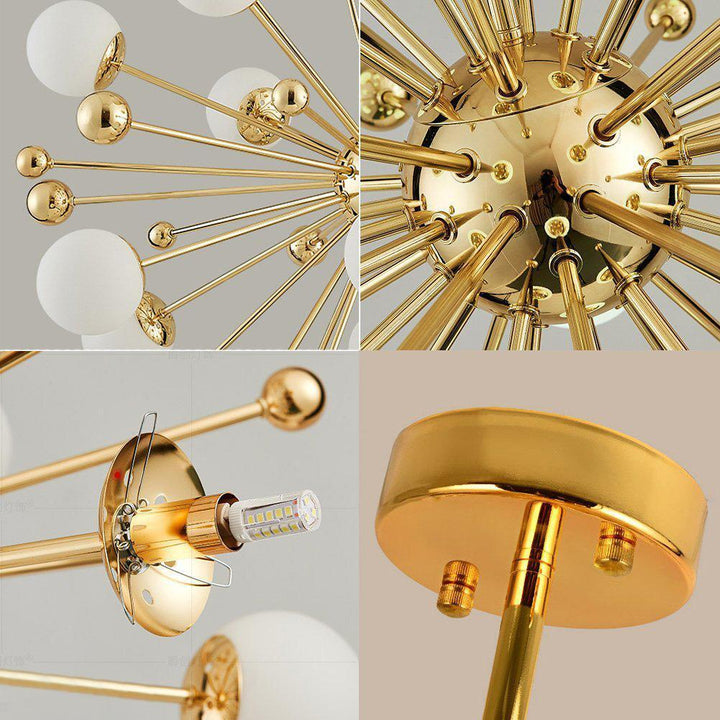 Nordic Moderno Metallo/Vetro Lux Lampadario 0ro Camera da letto/Soggiorno/Sala da Pranzo