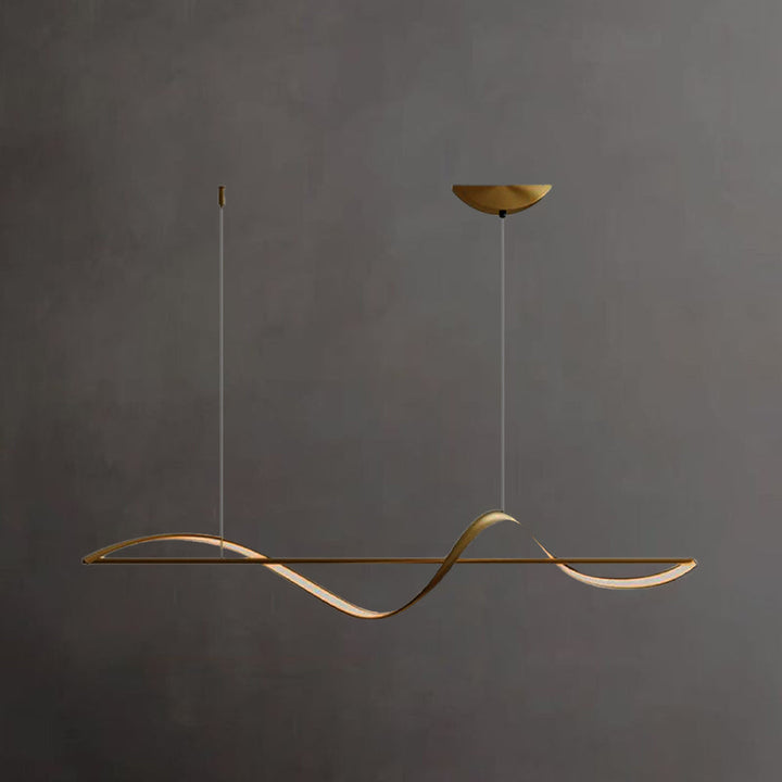 Arisha Lampada a Sospensione Metallo Ottone/Nero Onda Galleria d&