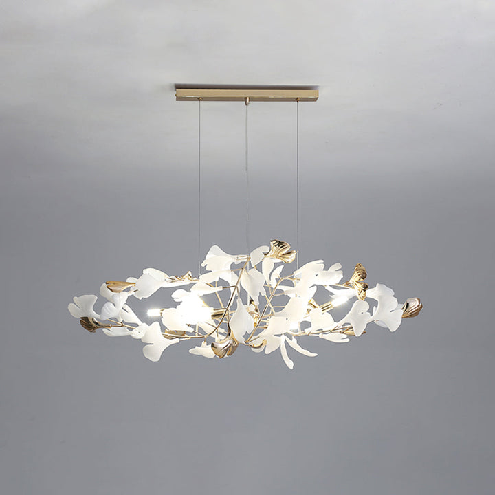Olivia Moderne LED Lampade a Sospensione Ginkgo Biloba Metallo Oro Petalo Soggiorno/Camera da Letto