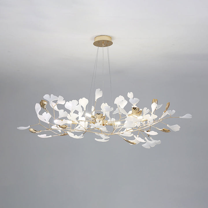 Olivia Moderne LED Lampade a Sospensione Ginkgo Biloba Metallo Oro Petalo Soggiorno/Camera da Letto