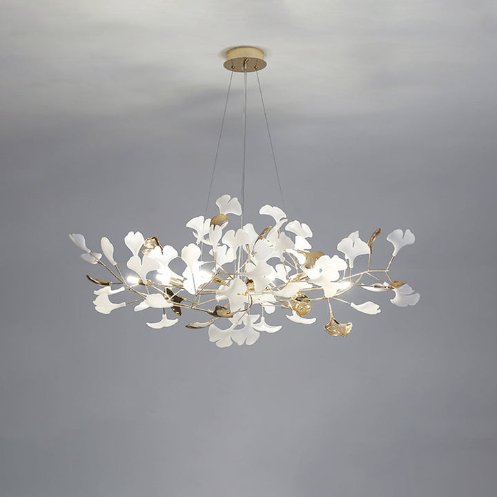 Olivia Moderne LED Lampade a Sospensione Ginkgo Biloba Metallo Oro Petalo Soggiorno/Camera da Letto