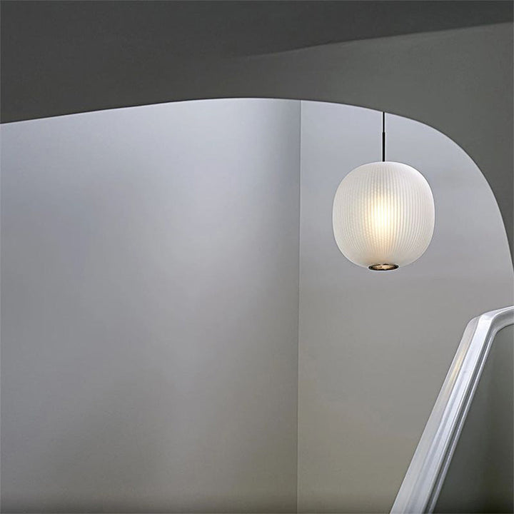Valentina Moderno LED Lampada a Sospensione Metallo Cilindro Vetro Smerigliato Bianco/Grigio Soggiorno/Camera da Letto