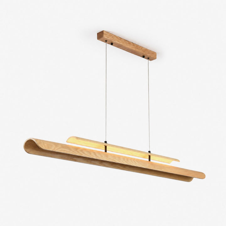 Lignelle lampada a sospensione lineare in legno