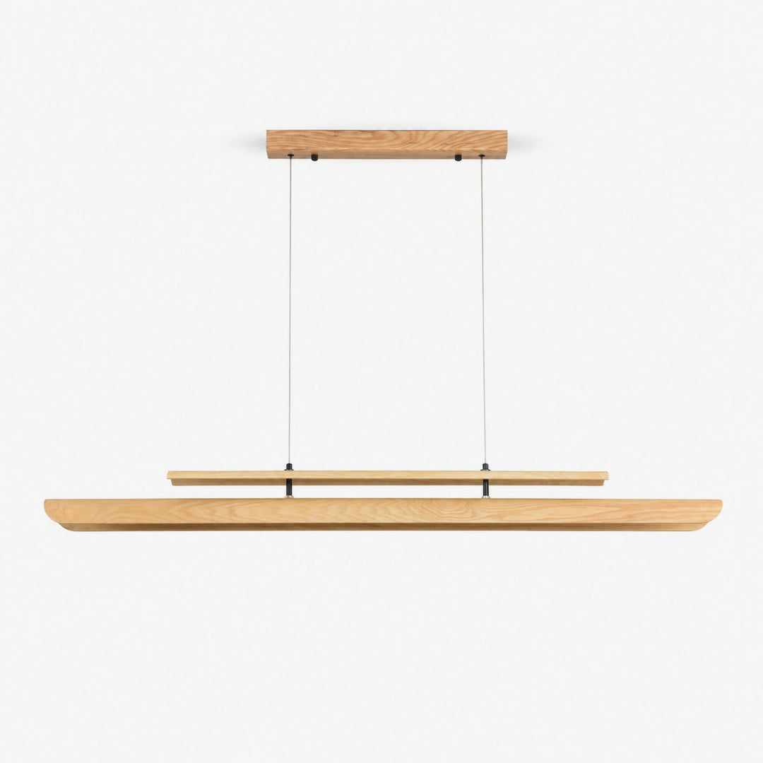 Lignelle lampada a sospensione lineare in legno